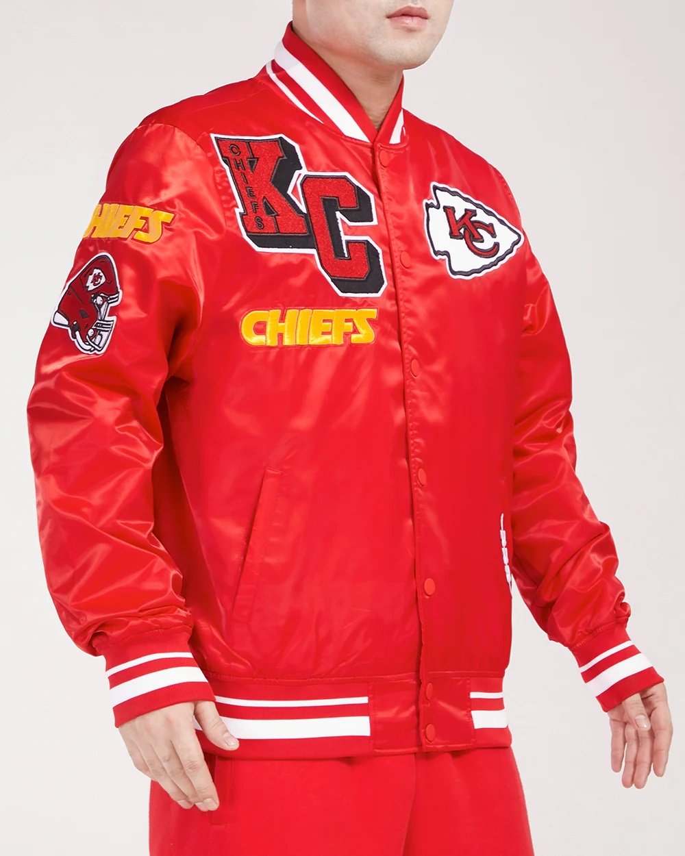 Kansas City Chiefs Mashup Rib Satin Jacket