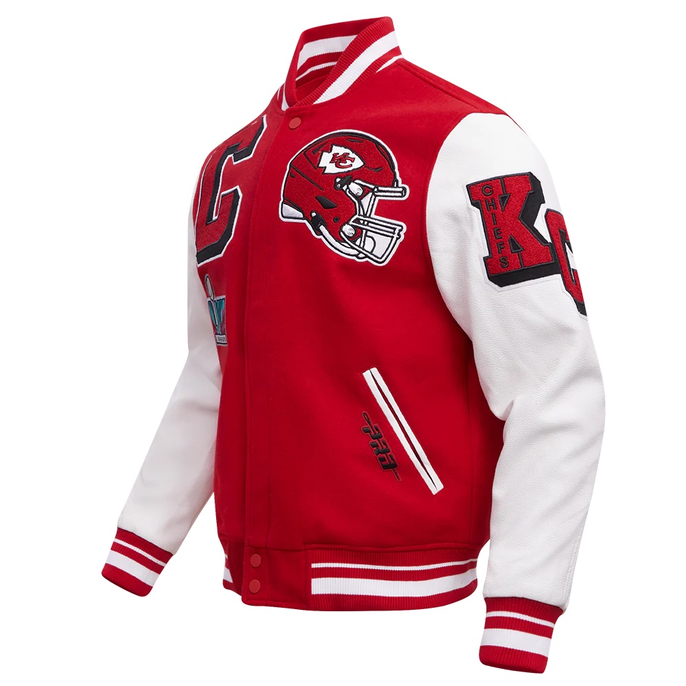 Kansas City Chiefs Mashup Rib Wool Varsity Jacket