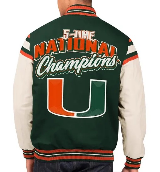 miami hurricanes varsity jacket