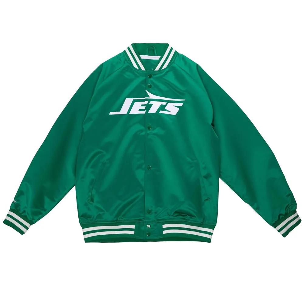 New York Jets White Satin Jacket