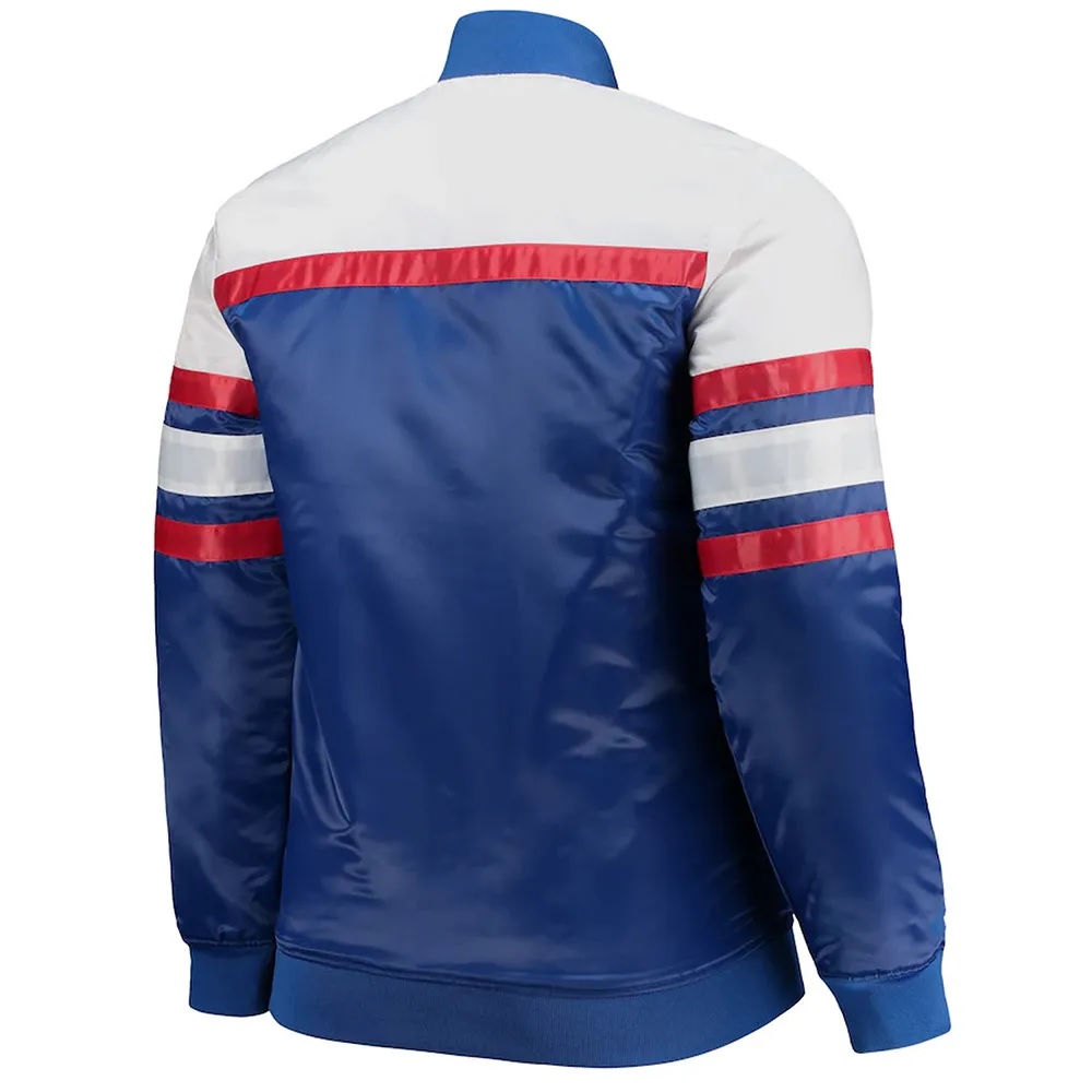 Special Script Atlanta Braves Coaches Blue and White Jacket